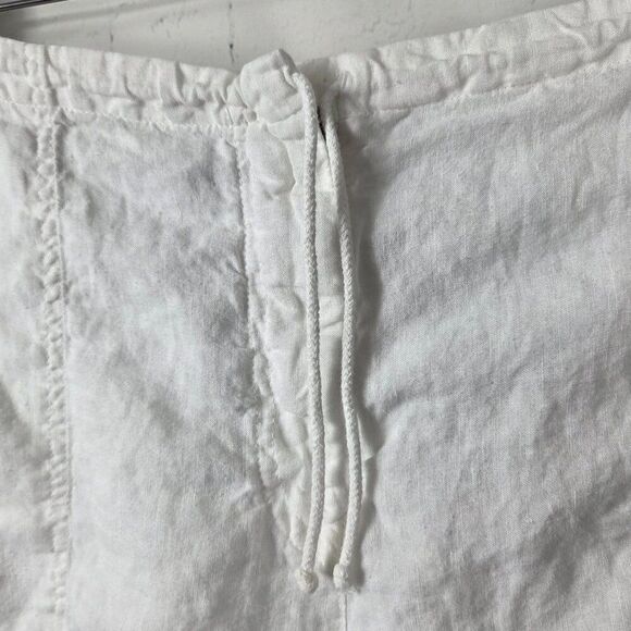 Johnny Was Item 100% Linen Capri Pants Plus Size 1X White VTG Made In USA Womens - Picture 3 of 12